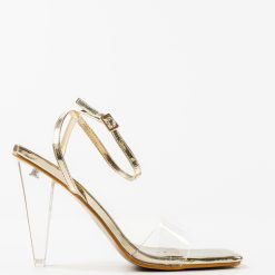 Sandale cu toc Vazana Aurii 3
