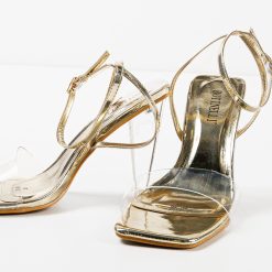 Sandale cu toc Vazana Aurii 5