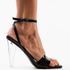 Sandale cu toc Vazana Negre 3