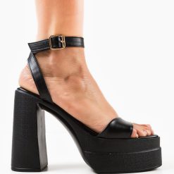 Sandale cu toc Ward Negre 3