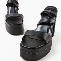 Sandale cu toc Ward Negre 4