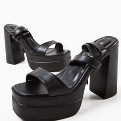 Sandale cu toc Ward Negre 5