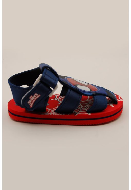 Sandale de piele ecologica cu aplicatii cu Spiderman-BAIETI/INCALTAMINTE/Sandale-INCALTAMINTE/Sandale