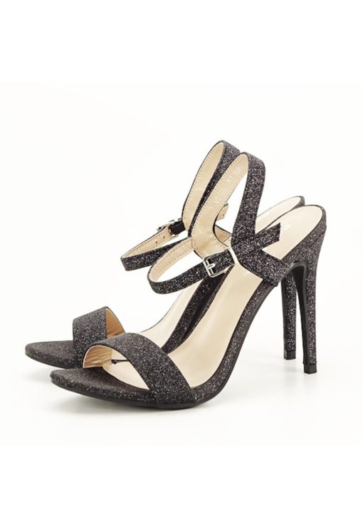 Sandale negre cu toc inalt Mia 131 8458-FEMEI/INCALTAMINTE/Sandale-INCALTAMINTE/Sandale