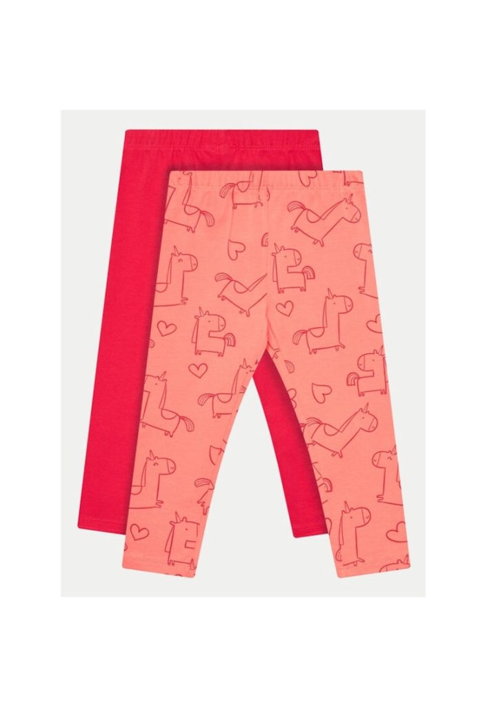 Set 2 perechi pantaloni copii -  833299 - Portocaliu - Bumbac-FETE/IMBRACAMINTE/Blugi-IMBRACAMINTE/Blugi