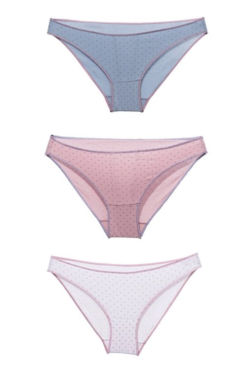 Set 3 mini slip dama -  Alb/Albastru/Roz-FEMEI/IMBRACAMINTE/Lenjerie intima-IMBRACAMINTE/Lenjerie intima