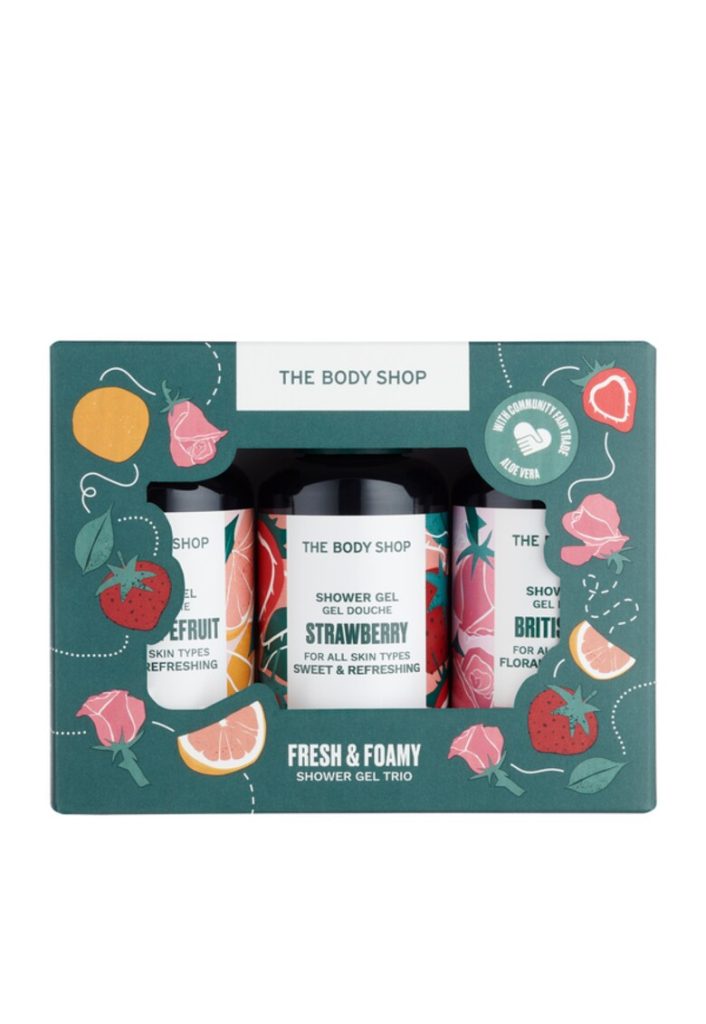 Set Cadou Gel de Dus  Fresh & Foamy - 3x60ml - Strawberry - British Rose - Pink Grapefruit-FEMEI/INGRIJIRE COSMETICA/Ingrijire corp-INGRIJIRE COSMETICA/Ingrijire corp