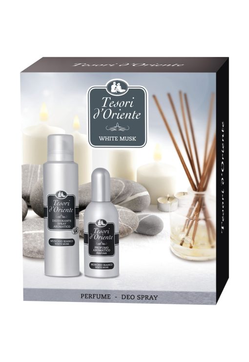 Set Cadou  Mosc Alb: Apa de toaleta - 100 ml + Deodorant spray de corp - 150 ml-FEMEI/GENTI SI ACCESORII/Produse cosmetice-GENTI SI ACCESORII/Produse cosmetice