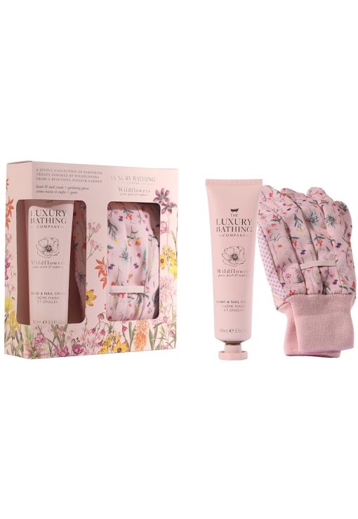 Set Cadou Perfect Duo - Wildflowers - Peony - Peach & Raspberry - Crema Maini si Unghii - Manusi pentru Gradinarit cu Print -  2 articole-FEMEI/INGRIJIRE COSMETICA/Ingrijire corp-INGRIJIRE COSMETICA/Ingrijire corp