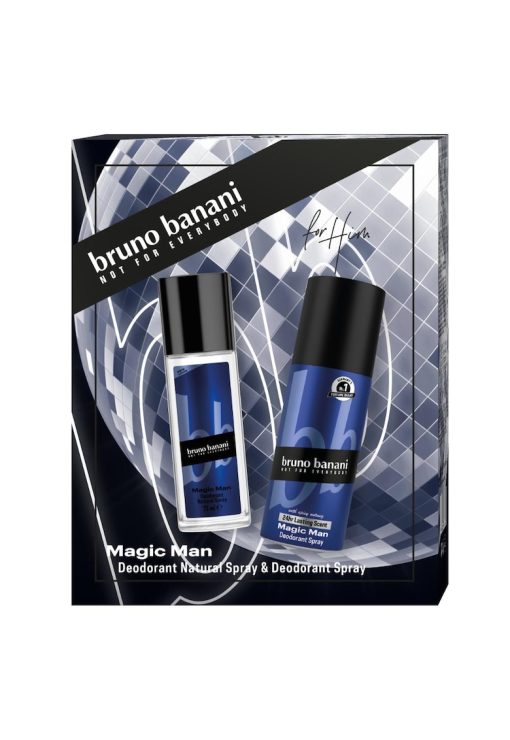 Set cadou  Magic Man: Deodorant natural spray - 75 ml + Deodorant - 150 ml-BARBATI/INGRIJIRE COSMETICA/Ingrijire corp-INGRIJIRE COSMETICA/Ingrijire corp