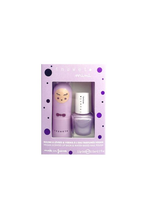 Set cadou copii balsam de buze cu parfum de bezea & oja pe baza de apa cu parfum de coacaze -  2 buc-FEMEI/GENTI SI ACCESORII/Produse cosmetice-GENTI SI ACCESORII/Produse cosmetice