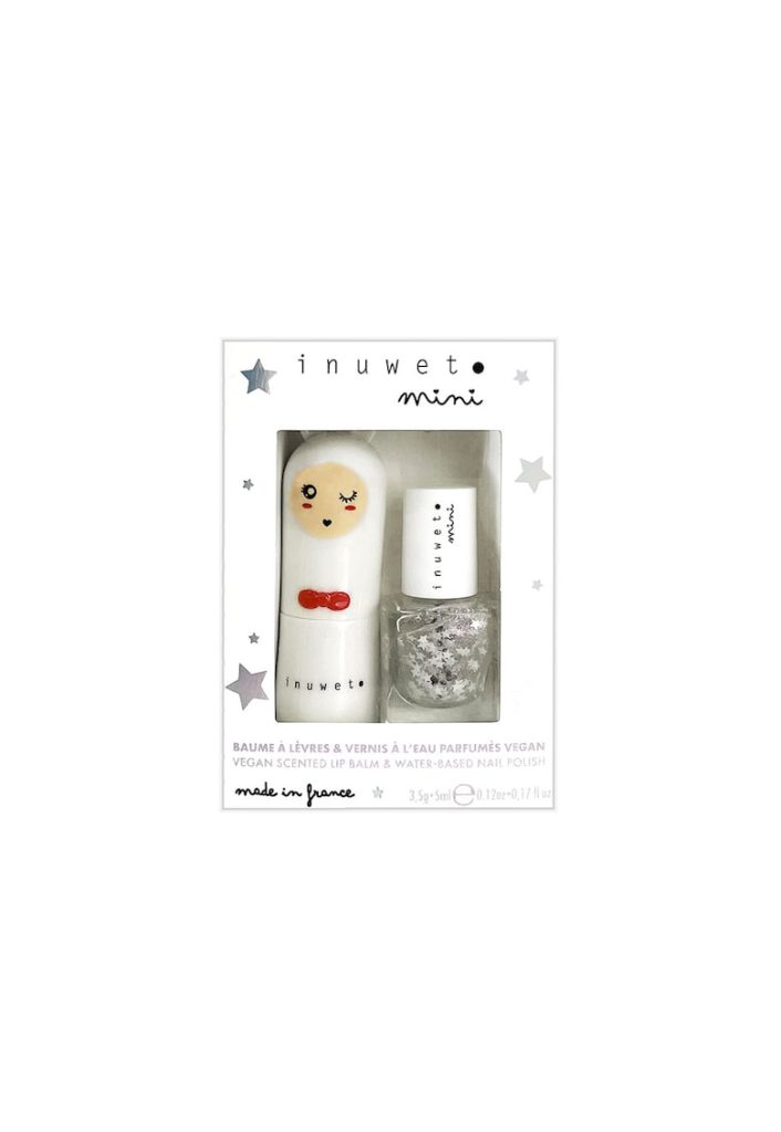 Set cadou copii balsam de buze cu parfum de vata de zahar & oja pe baza de apa fara parfum -  2 buc-FEMEI/GENTI SI ACCESORII/Produse cosmetice-GENTI SI ACCESORII/Produse cosmetice