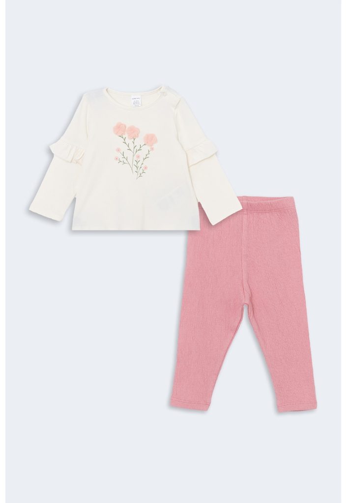 Set de bluza si pantaloni texturati-FETE/IMBRACAMINTE/Seturi de imbracaminte-IMBRACAMINTE/Seturi de imbracaminte