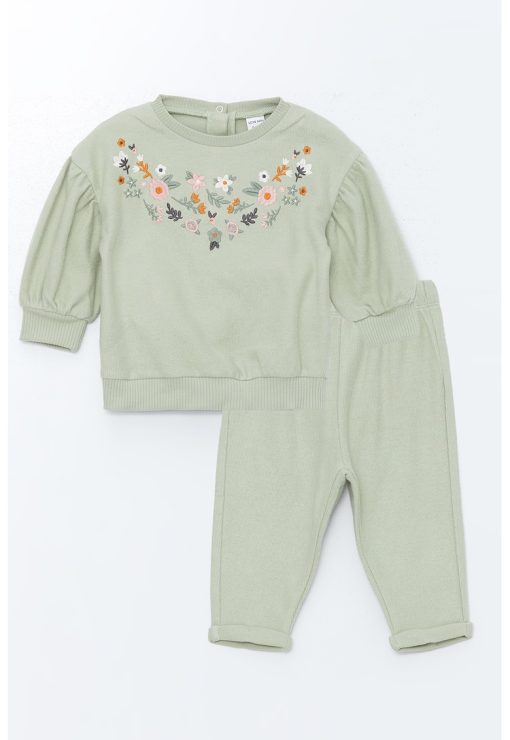 Set de bluza sport din amestec de bumbac si pantaloni-FETE/IMBRACAMINTE/Seturi de imbracaminte-IMBRACAMINTE/Seturi de imbracaminte