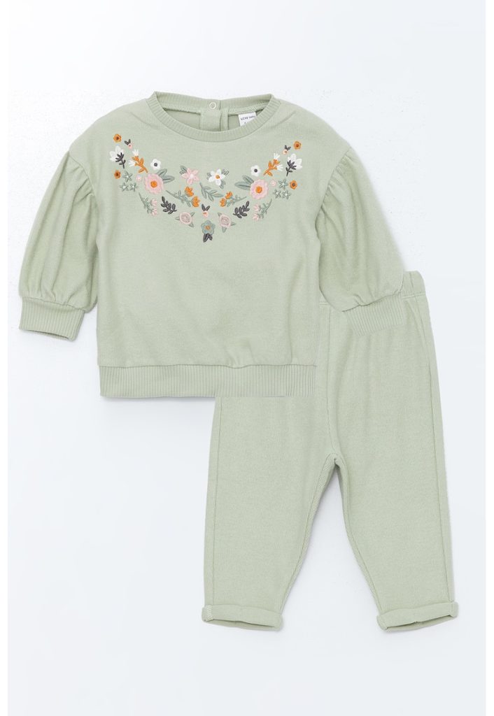 Set de bluza sport din amestec de bumbac si pantaloni-FETE/IMBRACAMINTE/Seturi de imbracaminte-IMBRACAMINTE/Seturi de imbracaminte