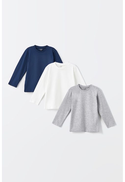 Set de bluze uni - 3 piese-BAIETI/IMBRACAMINTE/Bluze-IMBRACAMINTE/Bluze