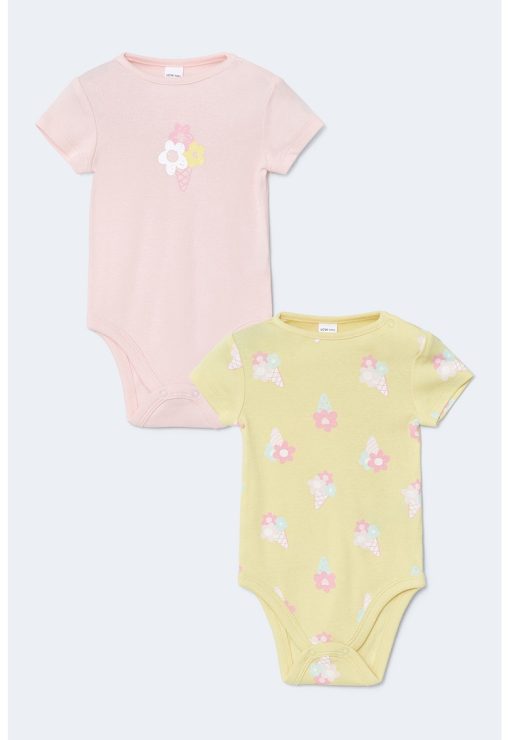 Set de body-uri cu imprimeu - 2 piese-FETE/IMBRACAMINTE/Seturi de imbracaminte-IMBRACAMINTE/Seturi de imbracaminte