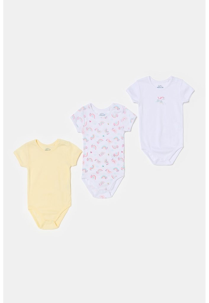 Set de body-uri din bumbac - 3 piese-FETE/IMBRACAMINTE/Seturi de imbracaminte-IMBRACAMINTE/Seturi de imbracaminte