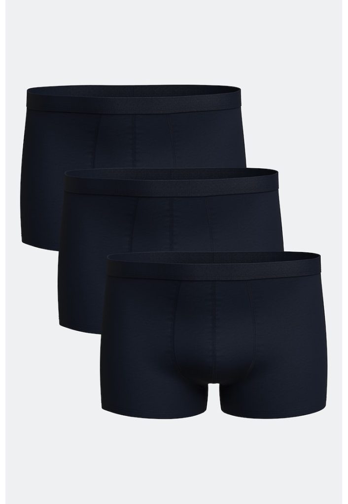 Set de boxeri uni de bumbac - 3 perechi-BARBATI/IMBRACAMINTE/Lenjerie intima-IMBRACAMINTE/Lenjerie intima