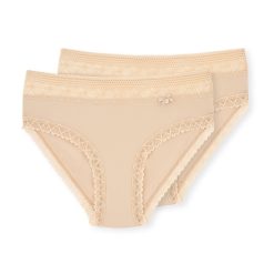 Set de chiloti cu garnituri de dantela - 2 perechi-FEMEI/IMBRACAMINTE/Lenjerie intima-IMBRACAMINTE/Lenjerie intima