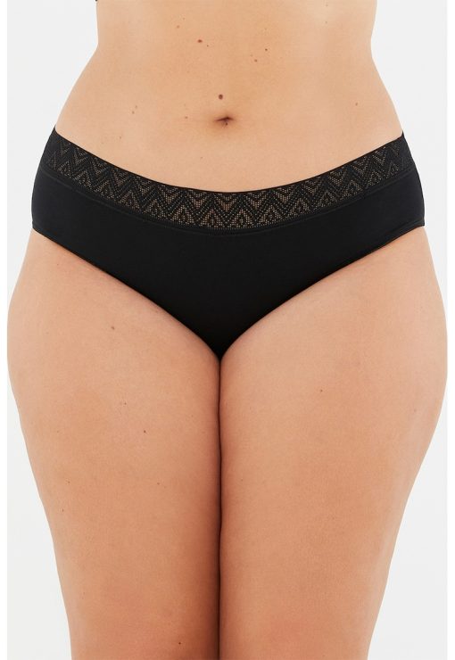 Set de chiloti cu model plasa in talie - 2 Perechi-FEMEI/IMBRACAMINTE/Lenjerie intima-IMBRACAMINTE/Lenjerie intima