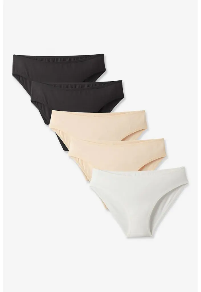 Set de chiloti cu talie medie - 5 perechi-FEMEI/IMBRACAMINTE/Lenjerie intima-IMBRACAMINTE/Lenjerie intima