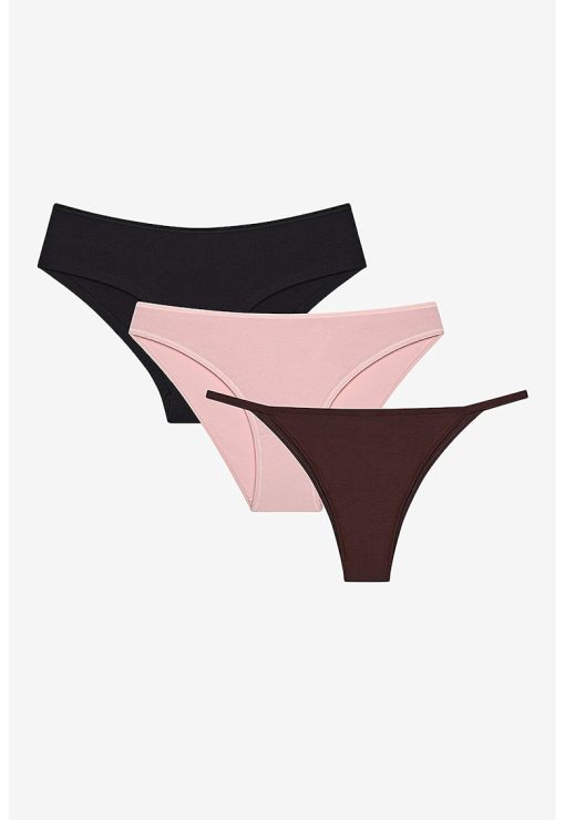 Set de chiloti din amestec de bumbac - 3 Perechi-FEMEI/IMBRACAMINTE/Lenjerie intima-IMBRACAMINTE/Lenjerie intima
