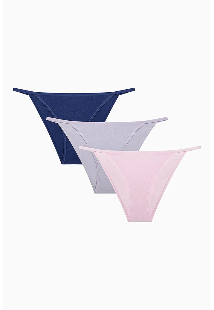 Set de chiloti din amestec de bumbac - 3 perechi-FEMEI/IMBRACAMINTE/Lenjerie intima-IMBRACAMINTE/Lenjerie intima