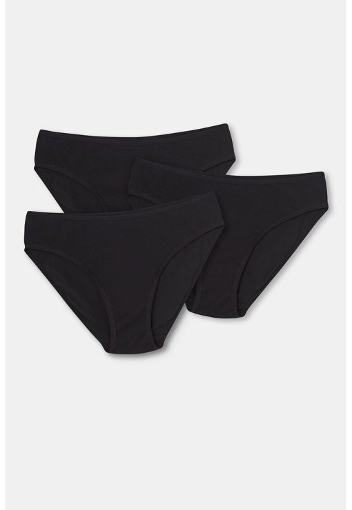 Set de chiloti din amestec de bumbac - 3 perechi-FEMEI/IMBRACAMINTE/Lenjerie intima-IMBRACAMINTE/Lenjerie intima