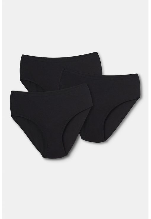 Set de chiloti hipster cu talie medie - 3 perechi-FEMEI/IMBRACAMINTE/Lenjerie intima-IMBRACAMINTE/Lenjerie intima