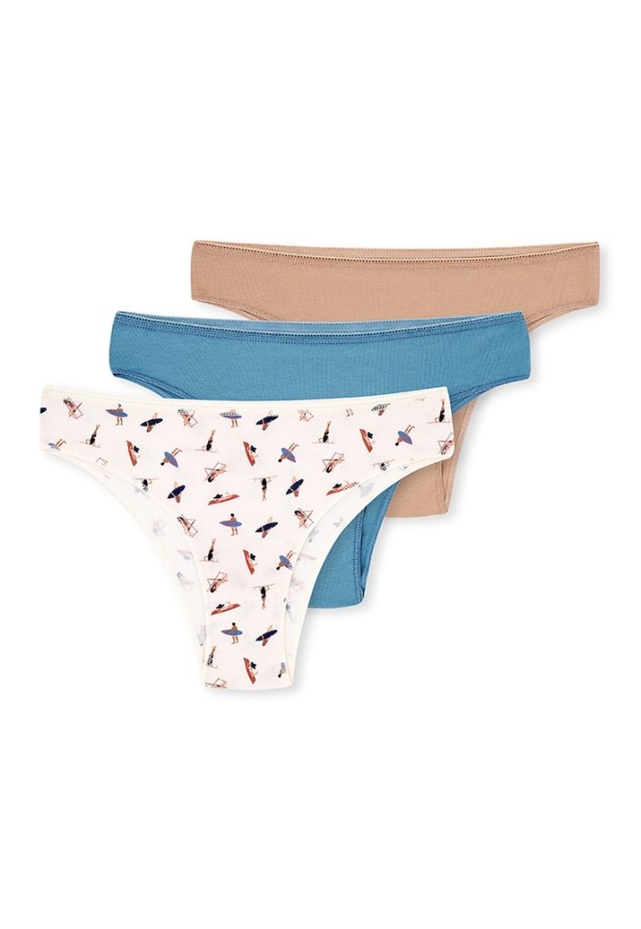 Set de chiloti tanga cu imprimeu-FEMEI/IMBRACAMINTE/Lenjerie intima-IMBRACAMINTE/Lenjerie intima