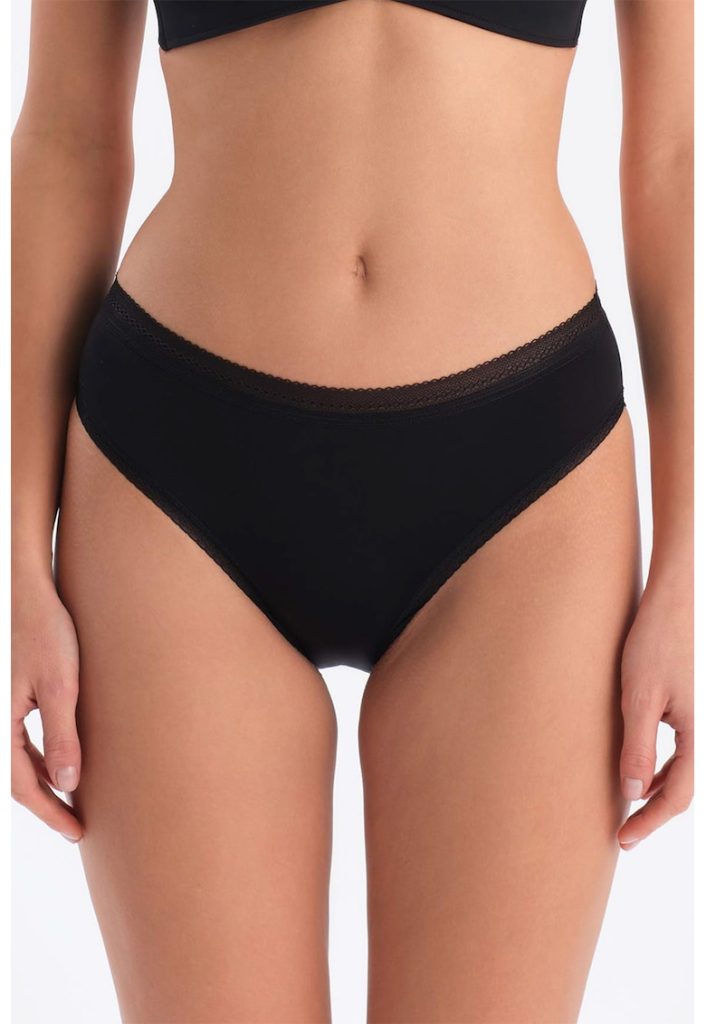 Set de chiloti uni din amestec de bumbac - 2 perechi-FEMEI/IMBRACAMINTE/Lenjerie intima-IMBRACAMINTE/Lenjerie intima