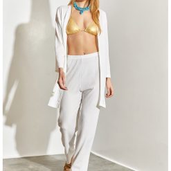 Set de pantaloni si cardigan fara inchidere - 2 piese-FEMEI/IMBRACAMINTE/Seturi imbracaminte-IMBRACAMINTE/Seturi imbracaminte