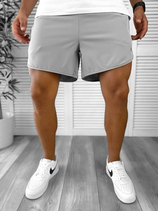 Sort de baie casual gri 12732  D2-5.4-Pantaloni > Sort de baie