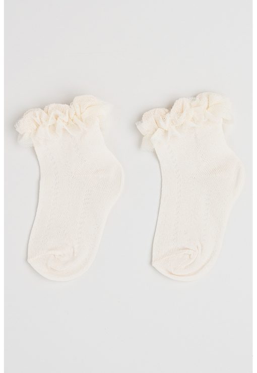 Sosete scurte cu garnituri de dantela-FETE/IMBRACAMINTE/Lenjerie intima-IMBRACAMINTE/Lenjerie intima