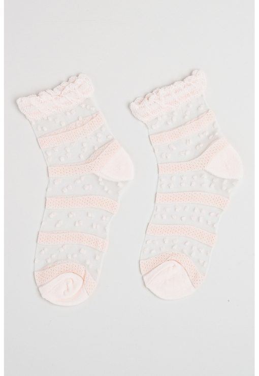 Sosete scurte cu segmente semitransparente-FETE/IMBRACAMINTE/Lenjerie intima-IMBRACAMINTE/Lenjerie intima