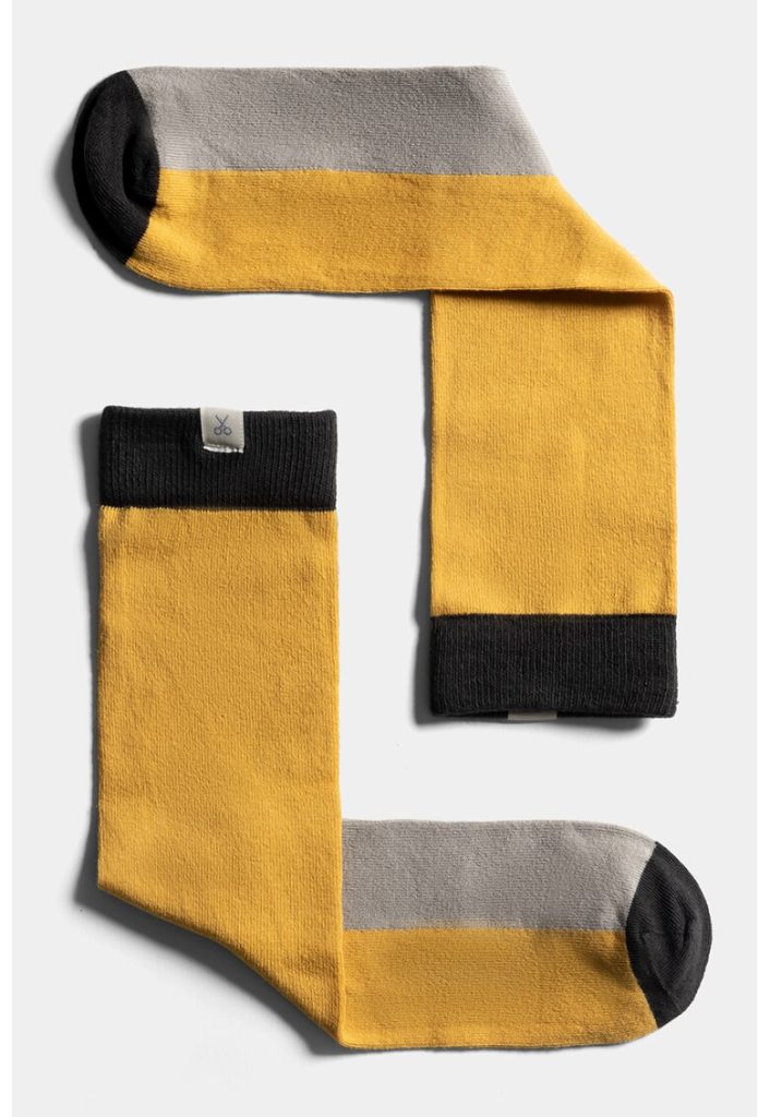 Sosete unisex lungi cu model colorblock-FEMEI/IMBRACAMINTE/Dresuri si sosete-IMBRACAMINTE/Dresuri si sosete