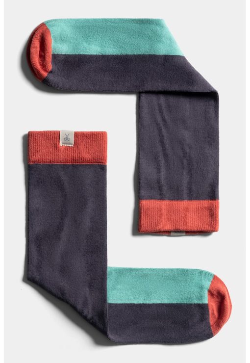 Sosete unisex lungi cu model colorblock-FEMEI/IMBRACAMINTE/Dresuri si sosete-IMBRACAMINTE/Dresuri si sosete