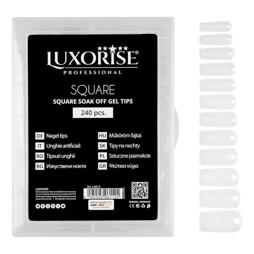 Tipsuri Unghii Dizolvabile Soak Off - Square Full Nail
