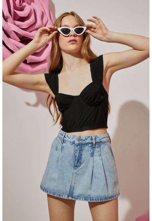 Top crop cu cupe balconette-FEMEI/IMBRACAMINTE/Bluze-IMBRACAMINTE/Bluze