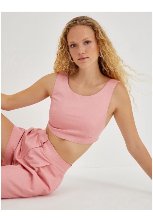 Top crop din amestec de in-FEMEI/IMBRACAMINTE/Bluze-IMBRACAMINTE/Bluze
