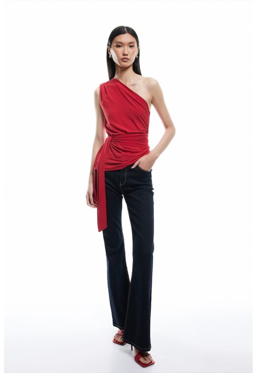 Top cu decolteu pe un umar-FEMEI/IMBRACAMINTE/Bluze-IMBRACAMINTE/Bluze