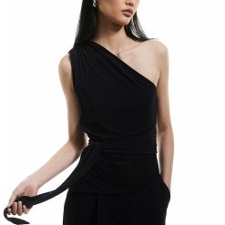 Top cu decolteu pe un umar-FEMEI/IMBRACAMINTE/Bluze-IMBRACAMINTE/Bluze