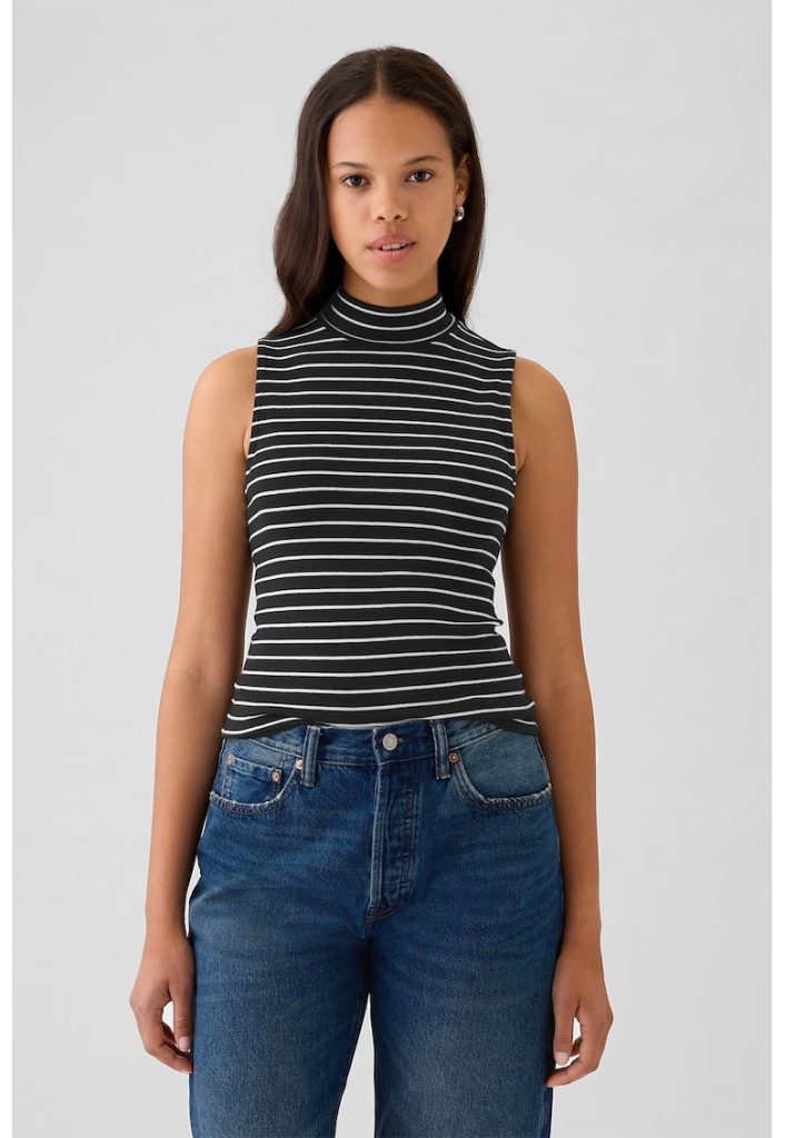 Top slim fit din amestec de modal cu guler inalt-FEMEI/IMBRACAMINTE/Tricouri si maiouri-IMBRACAMINTE/Tricouri si maiouri