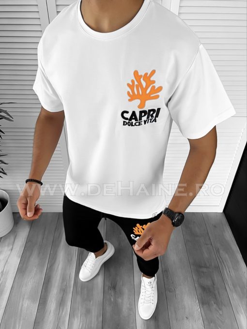 Trening barbati alb cu imprimeu oversize B7962 54-4-Trening