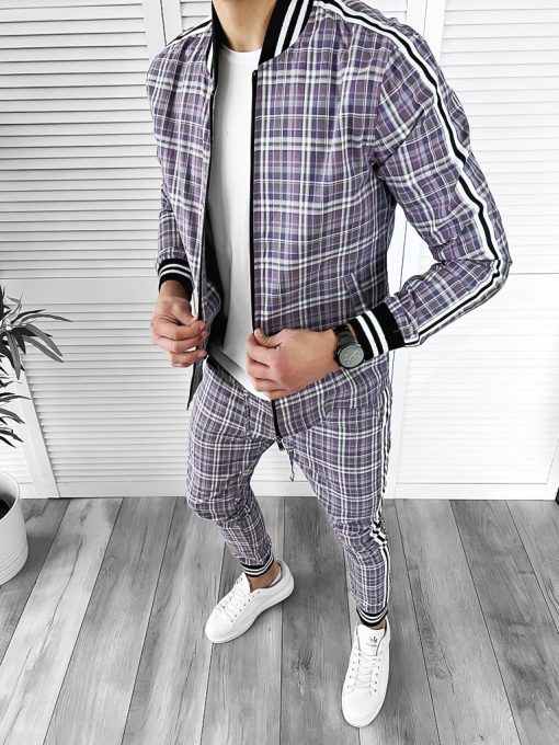 Trening barbati slim fit Pantaloni + Hanorac 10023 D6-5.2-Trening