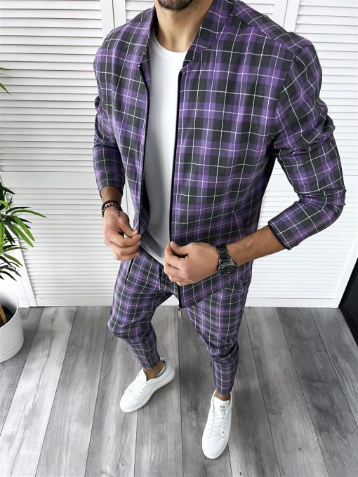 Trening barbati slim fit Pantaloni + Hanorac B9862  O2-4.2-Trening