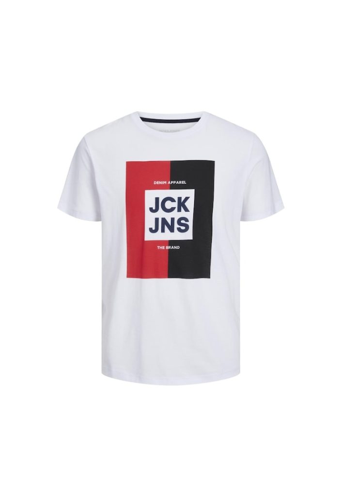 Tricou JACK &JONES Oscar - 12235179-White 26403-BARBATI/SPORT/Tricouri si maiouri-SPORT/Tricouri si maiouri