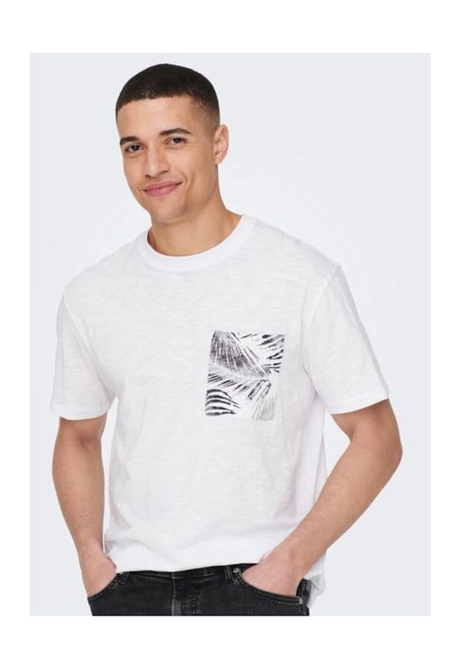 Tricou barbati -  47694 - Bumbac - Alb-BARBATI/IMBRACAMINTE/Tricouri si maiouri-IMBRACAMINTE/Tricouri si maiouri