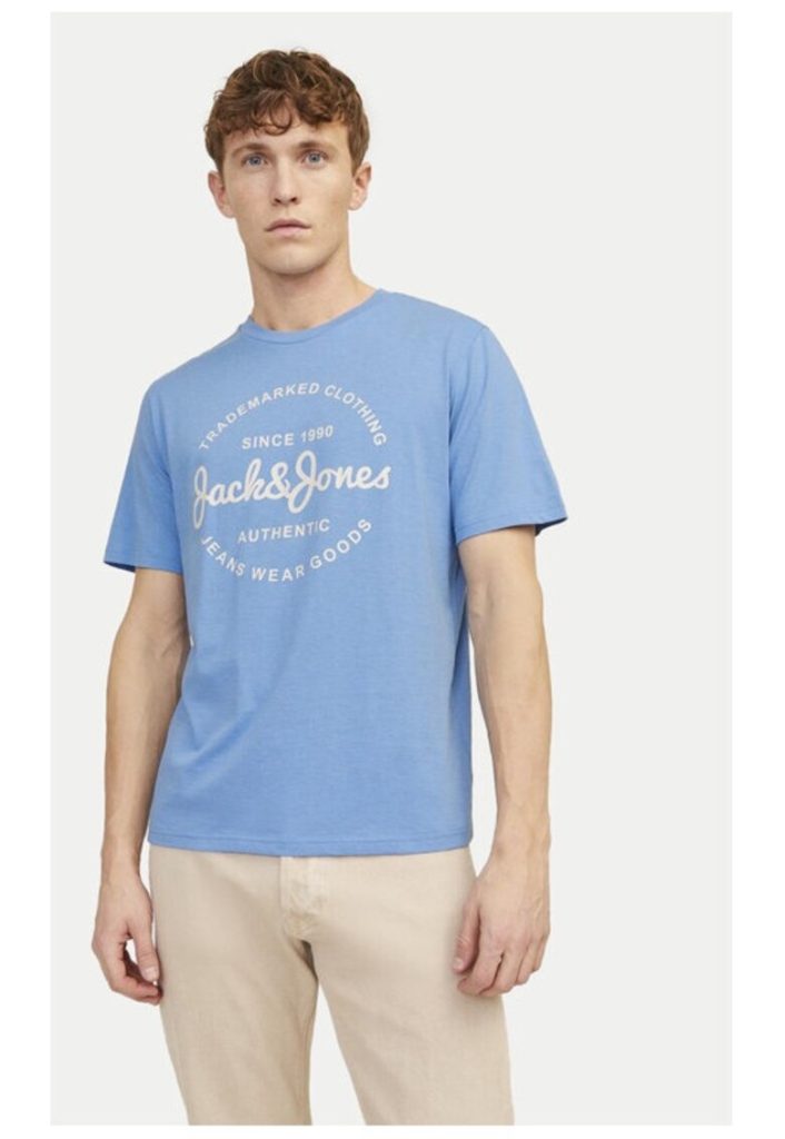 Tricou barbati -  7547 - Bumbac - Albastru-BARBATI/IMBRACAMINTE/Tricouri si maiouri-IMBRACAMINTE/Tricouri si maiouri